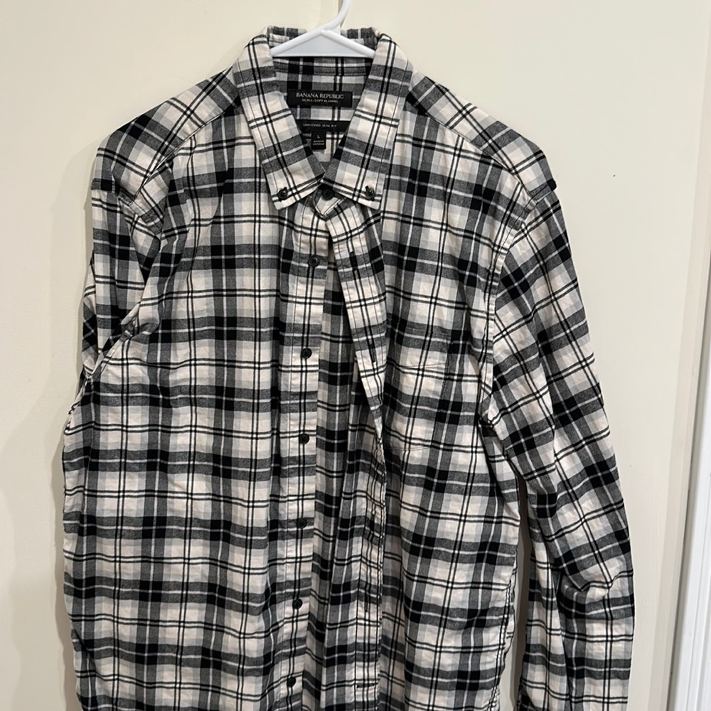 Banana republic ultra soft flannel slim fit